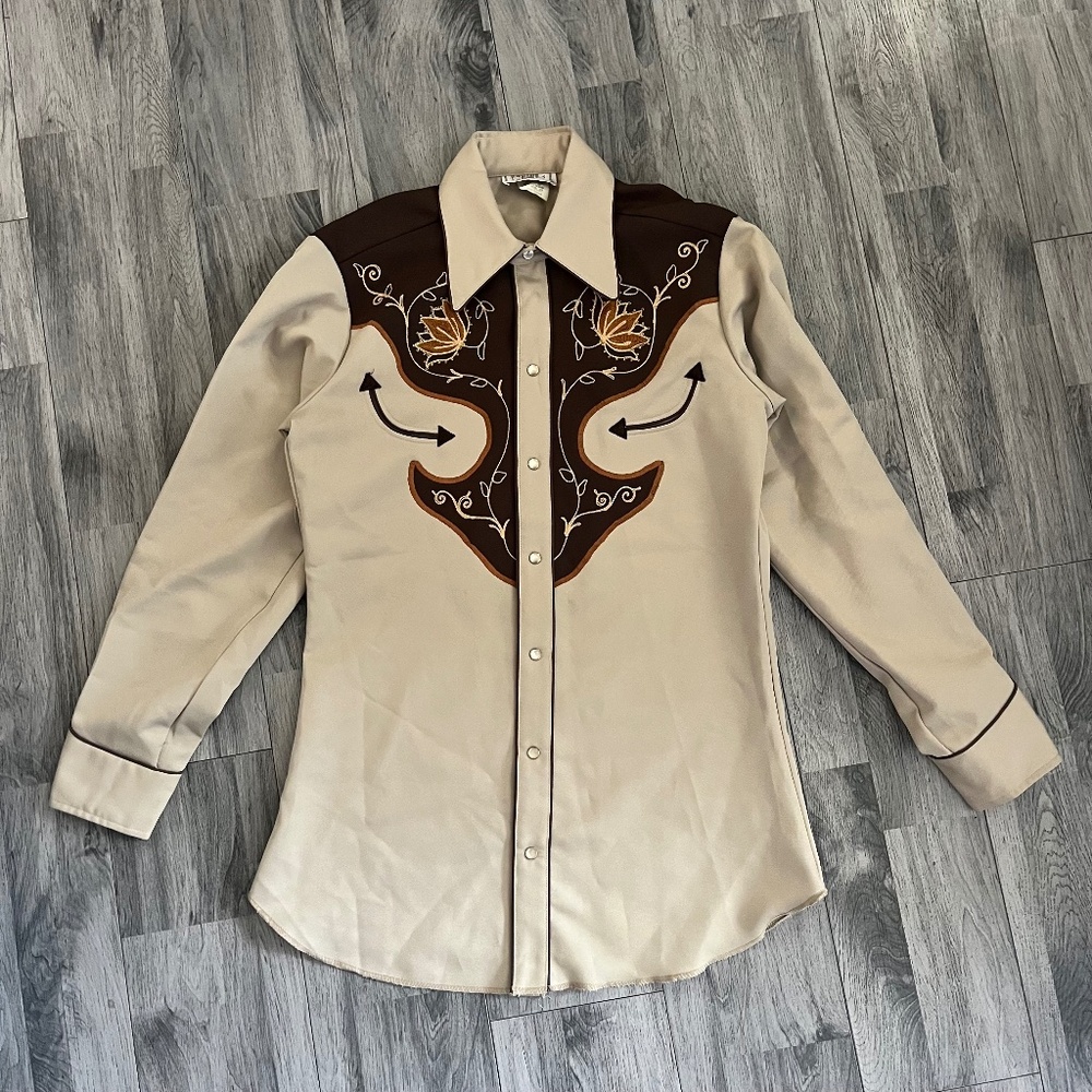 H Bar C California Ranchwear Vintage Embroidered Western Shirt Purchased at RRL